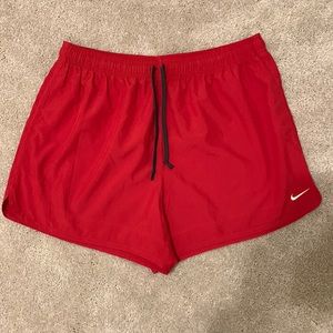 Red Dri-fit Nike Shorts with Draw String